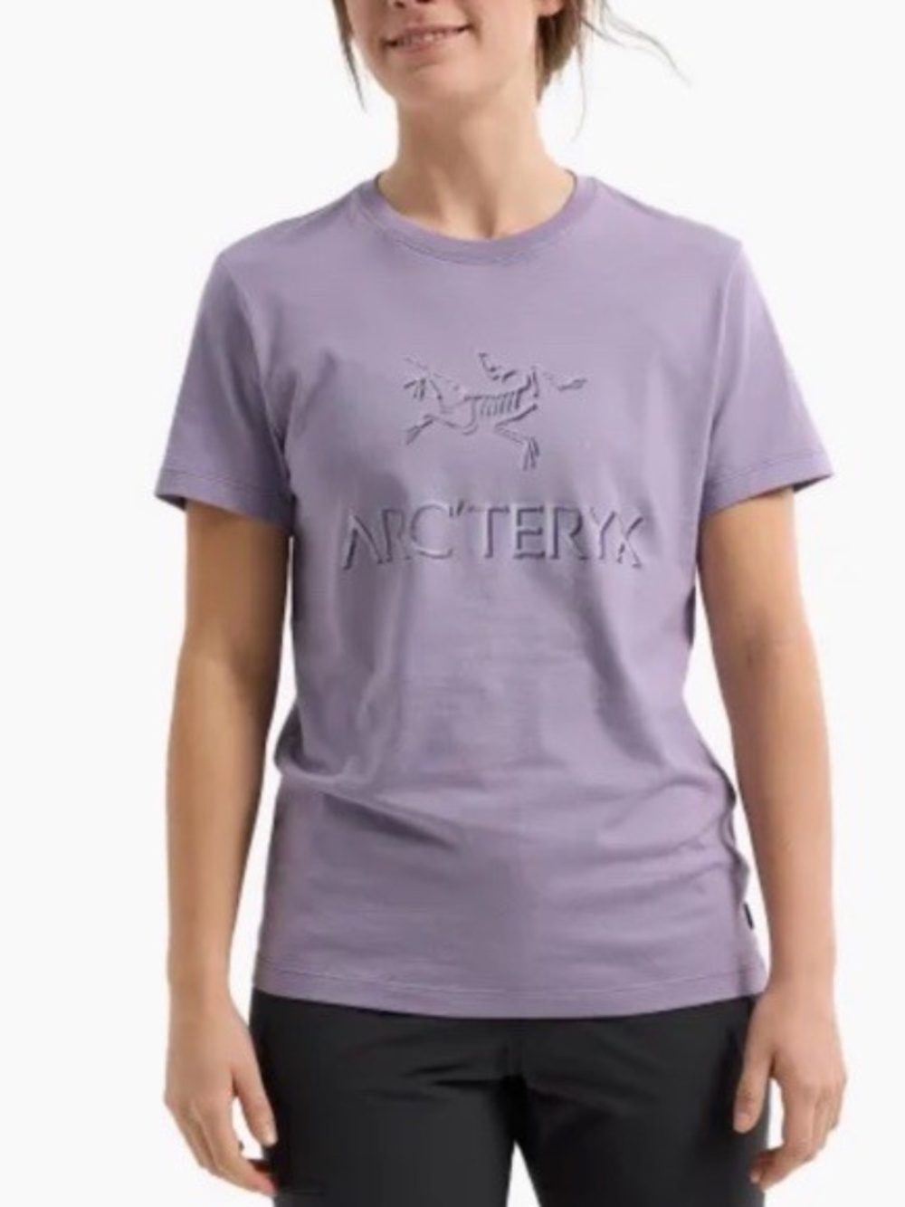 Arcteryx ARC'WORD Cotton T-Shirt SS W Lavender Sz Large ❤️